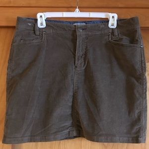Tan corduroy Horny Toad mini skirt